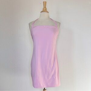 Wild Fable Butter Bliss Solid Pink Halter Dress